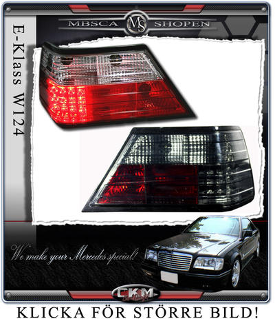 E-Class - W124 86-95 - Clearglas Taillights with LEDs smoke V2 2pcs