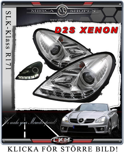 SLK - R171 04- - Clear frontlights DEVIL Eyes 2 pcs V2 XENON set