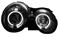 Clear glass projecktor Angel Eyes frontlights 2pcs Black - bild 3