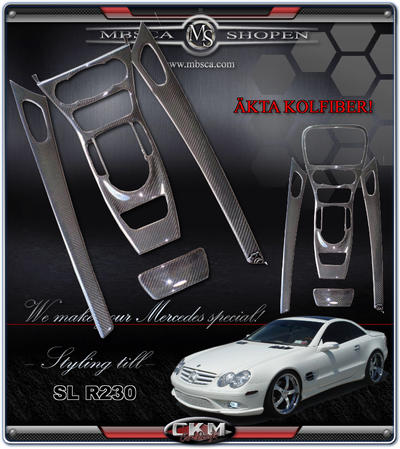 SL Roadster - R230 02- - Carbon fiber interiour 4 pcs set