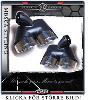 Chromed endpipes doubble 1 pcs