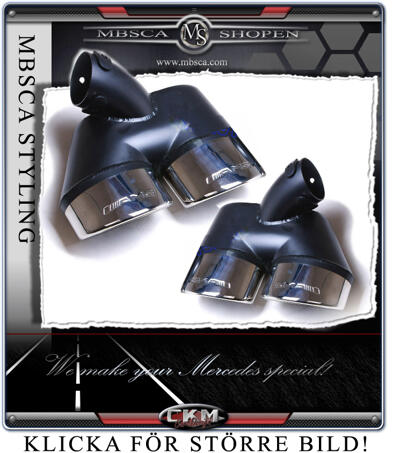 E-Class - W211 02-08 - Chromed endpipes doubble 1 pcs