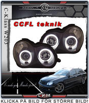 Clear frontlights projector 2pcs Angel Eyes Black CCFL
