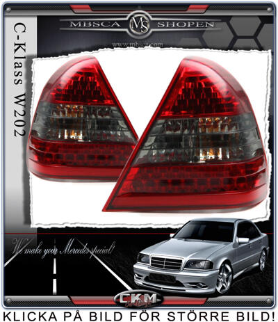 Clearglas taillights red/smoke with LEDs 2 pcs