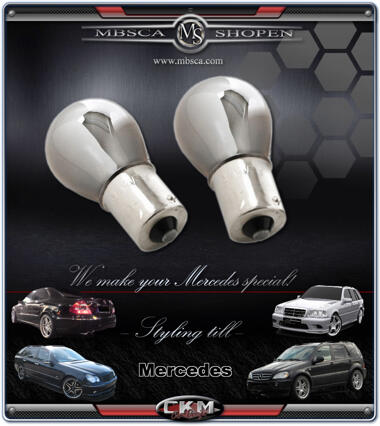 Crystal glas blinkers in chrome 2 pcs