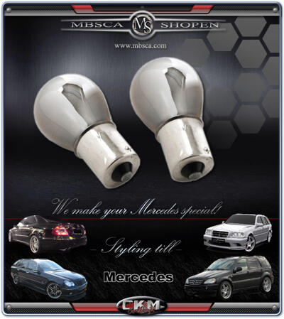 Crystal glas blinkers in chrome 2 pcs