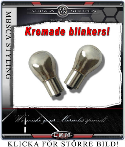 A-Class - W168 - Crystal glas blinkers in chrome 2 pcs