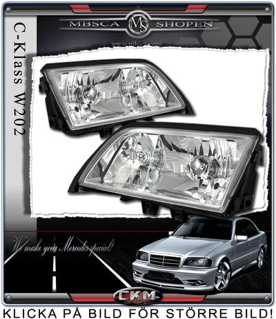 C-Class - W202 94-00 - Clear frontlights 2pcs