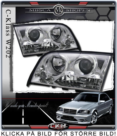 C-Class - W202 94-00 - Clear frontlights projector 2pcs