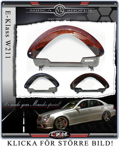 E-Class - W211 02-08 - Wood arounding for gauge.