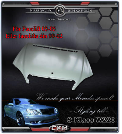 S-Class - W220 99-05 - Facelift hood frame 03-05