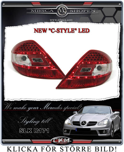 SLK - R171 04- - Clear taillights LED 2 pcs "C-style" set