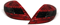 Clear taillights LED 2 pcs "C-style" Red/Smoke set - bild 4