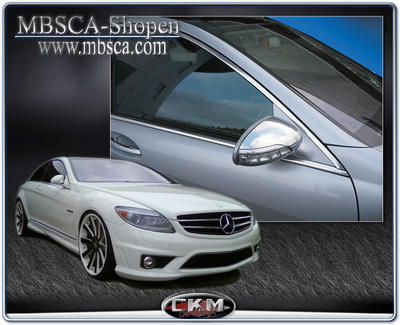CL - C216 - Chrome Exterior Mirror Housings 2 pcs.
