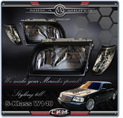 Clear frontlights V1 SMOKE 2pcs.
