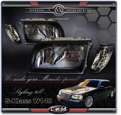 Clear frontlights V1 SMOKE 2pcs.