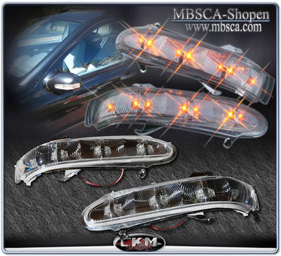 Clear turn LED signals mirrors. 2 pcs