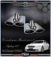 Chromed endpipes doubble V2 4 pipes