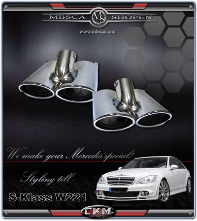 Chromed endpipes doubble V2 4 pipes