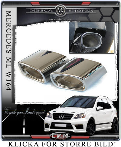 ML-Class - W164 05- - Chrome exhaust tail pipes