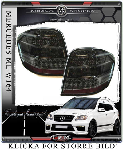 ML-Class - W164 05- - Clearglas taillights smoke with LEDs 2 pcs