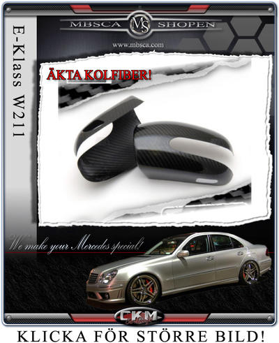 E-Class - W211 02-08 - Carbonfiber mirrorcovers 2pcs