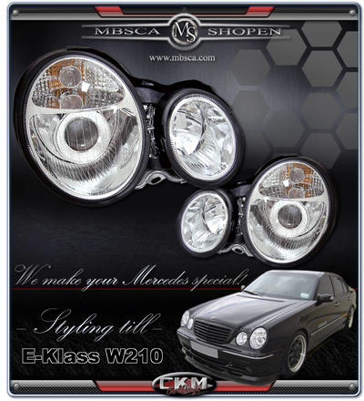 E-Class - W210 96-01 - Clear frontlights projector clear 2pcs
