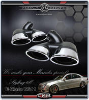 Chromed endpipes doubble 2 pcs