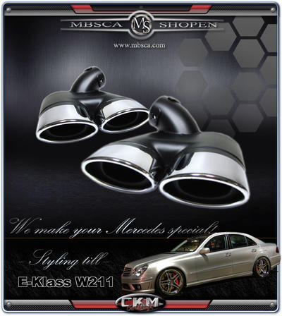 Chromed endpipes doubble 2 pcs