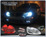 Clear glas facelift frontlights complete kit 2pcs