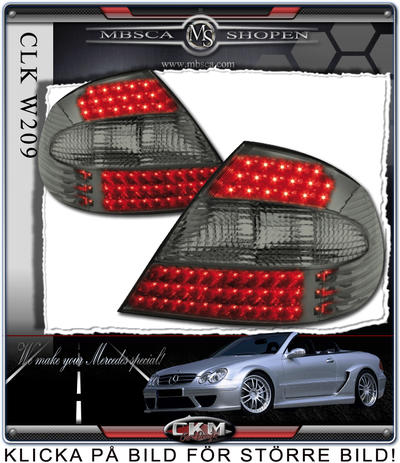 CLK - W209 02- - Clear taillights LED 2 pcs set Smoke