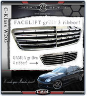 Avantgrill with frame FACELIFT 3 ribs