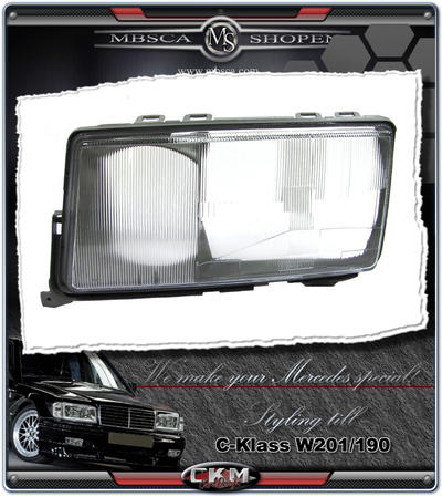 C-Class - W201 83-93 - NYA fina framlyse glas 1 st