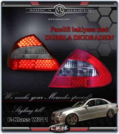 Clearglas taillights Facelift with doubble LED rows 2 pcs