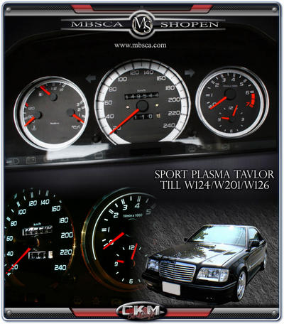 C-Class - W201 83-93 - plasma gauges black/white V2
