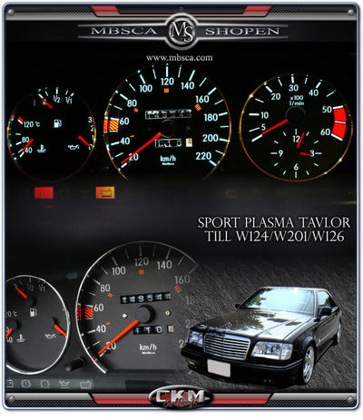 C-Class - W201 83-93 - plasma gauges black/white V3