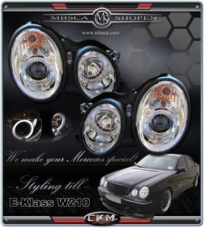 E-Class - W210 96-01 - Clear projektor frontlights Angel Eyes clear 2pcs 96-99