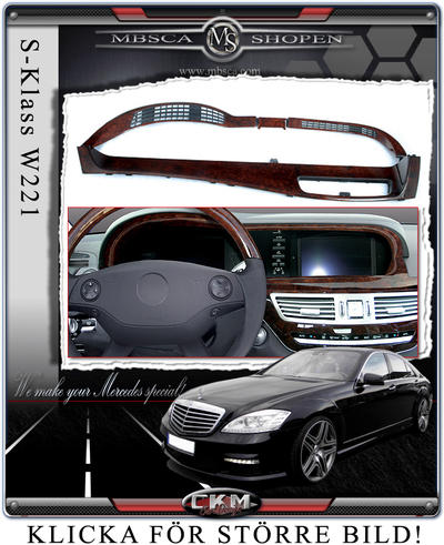 S-Class - W221 06- - Wood speedo house 2 pcs MB Original