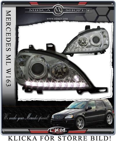 ML-Class - W163 97-04 - Clear frontlights DEVIL Eyes 2 pcs set