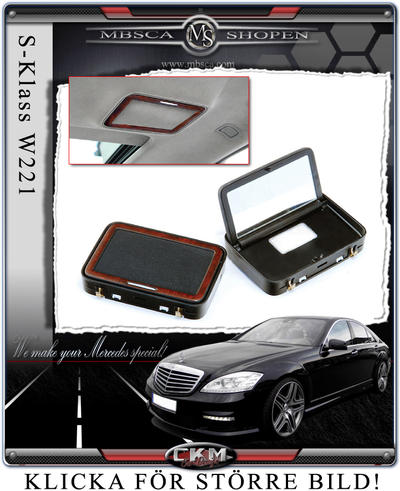 S-Class - W221 06- - Wood makeup mirros 2 pcs MB Original