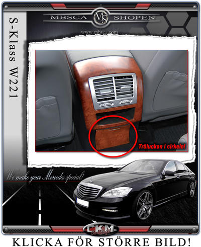 S-Class - W221 06- - Wood under wood console 1 pcs MB Original