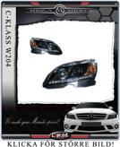 Clearglas headlights "Devil eyes" DRL LED in BLACK