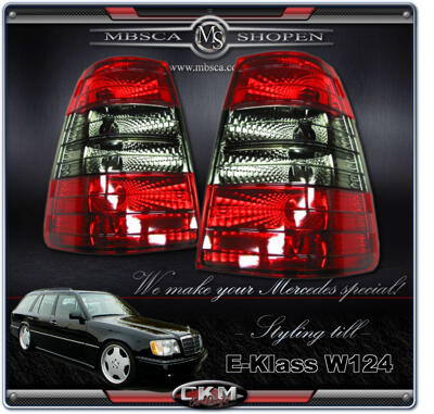 E-Class - W124 86-95 - Clearglas Taillights Wagon 2pcs Red/Smoke
