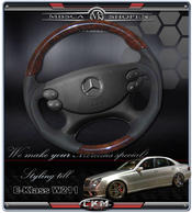 wheel black Leather/Wood "Sport" FACELIFT