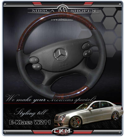 E-Class - W211 02-08 - wheel black Leather/Wood FACELIFT
