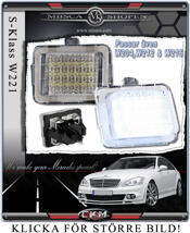 Klarglas LED nummerskyltbelysnig 2st