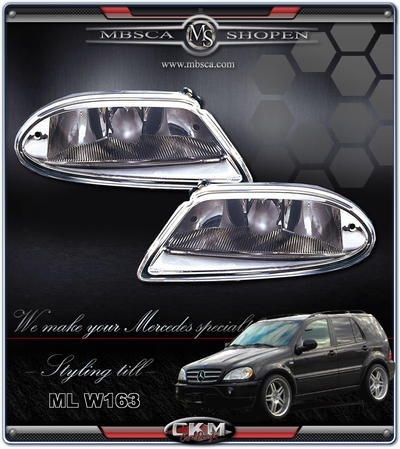 ML-Class - W163 97-04 - Clearglass foglights 2pcs set