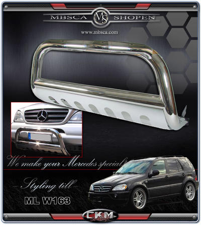 ML-Class - W163 97-04 - Chromed bull guard 1 pcs