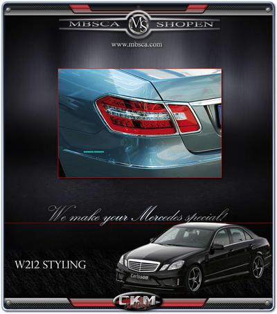 E-Class - W207/C207 - Chromerings for taillights. coupe 4 pcs set