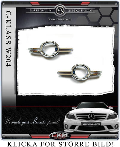 C-Class - W204 07- - Chromeframes forglights 2 pcs